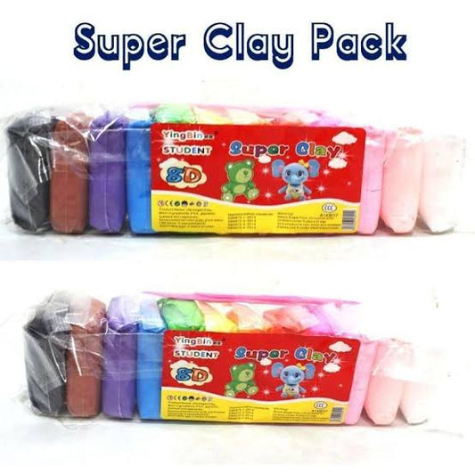Clay warna-warni untuk anak usia 3 tahun keatas dengan bonus alat ukir gratis, cocok sebagai mainan edukatif dan edukatif dirumah.